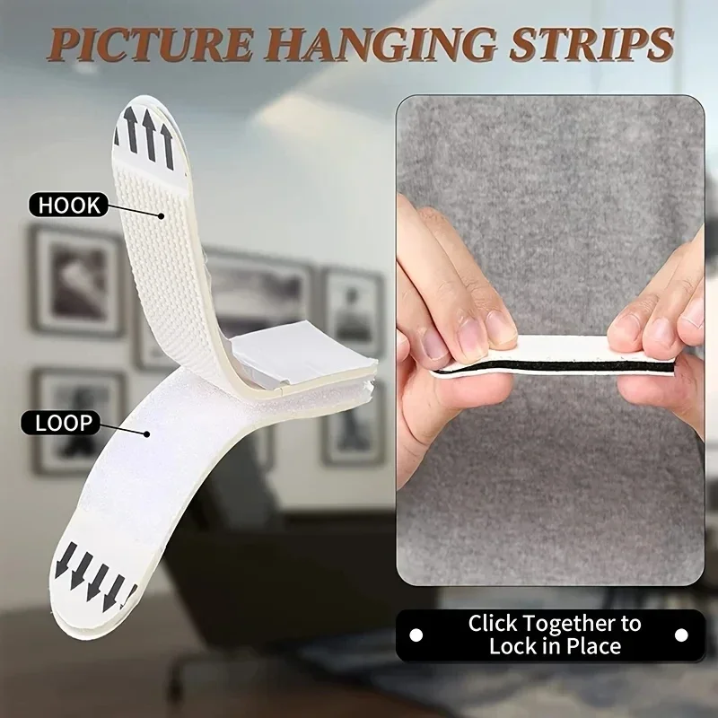 Tiras adhesivas para colgar cu - Picture Hanging Strip reseña y precio