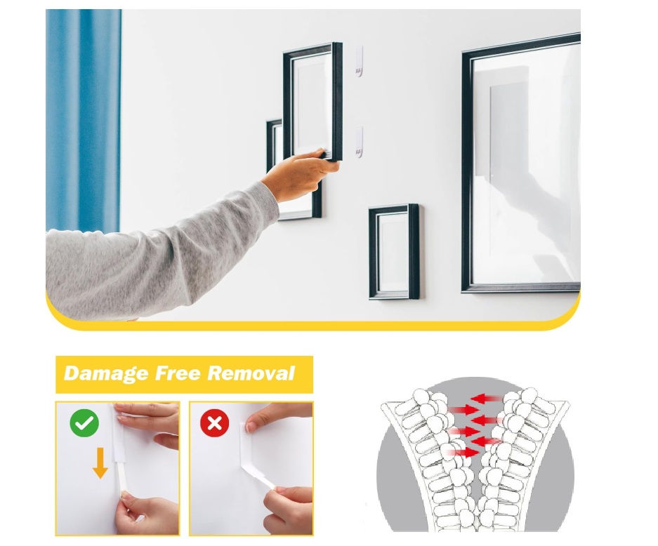 Tiras adhesivas de doble bloqu - Picture Hanging Strip reseña y precio